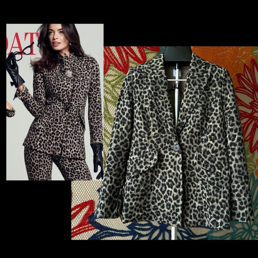 sold - CAbi Jungle Jacket 3373 - Great Animal Print Jacket - 4